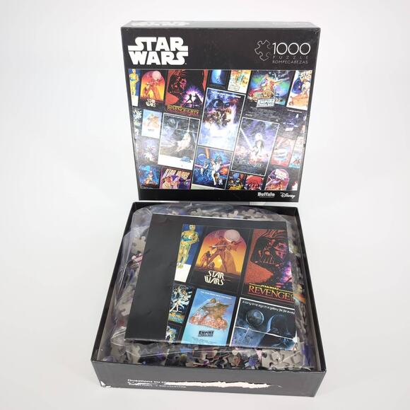 Buffalo Games Disney 1000 Piece Photomosaics Star Wars Posters Jigsaw Puzzle GUC - Picture 3 of 12